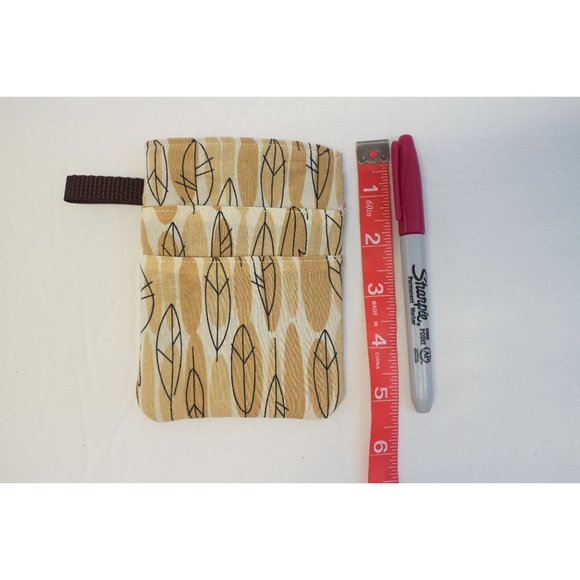 Brown Leaves Scrub POCKET Insert, Organizer & Protector for Nurses, Doctors - Picture 2 of 4